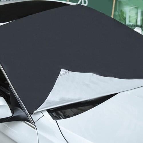 Front Car Windshield Cover with Storage Bag Folding Window Protector Snow