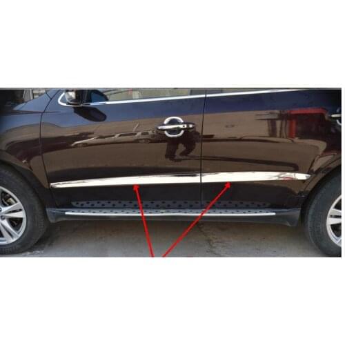 For Hyundai Santa Fe 2007 2008 2009 2010 2011 2012 Chrome Side Door Body Molding Protector Trim