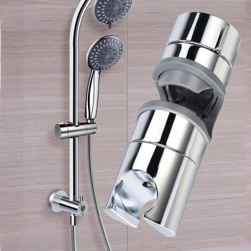 19~25mm Chrome Shower Rail Head Slider Riser Adjustable Holder Bracket Bathroom Supplies Shower Head Mounting Bracket Slide