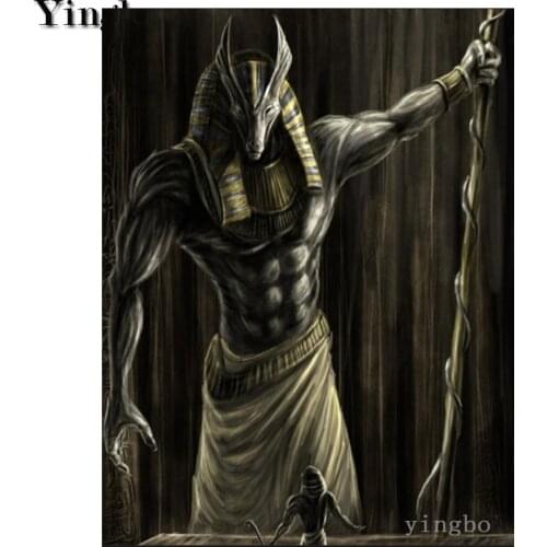 Desert Grim Reaper Anubis DIY Full Drill Square 5D Diamond Painting Wall Decor Cross Stitch Mosaic Diamond Embroidery Puzzle Art