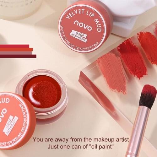 Smooth Texture Canned Lip Mud Matte Velvet Rich Color Lipstick Lip Gloss Waterproof Long Lasting Lip Glaze Lip Cosmetics TSLM1