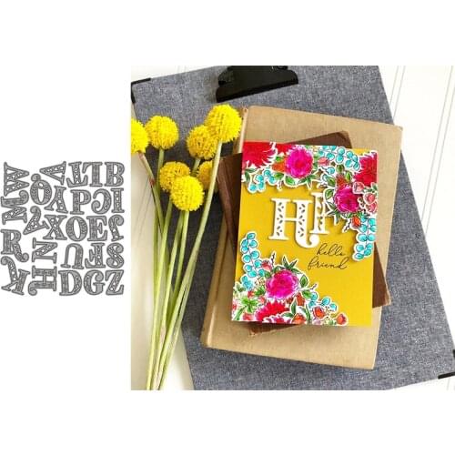 Capital Lace Letters Metal Cutting Dies for Scrapbooking Handmade Tools Mold Cut Stencil New DIY Card Make Mould Model Craft