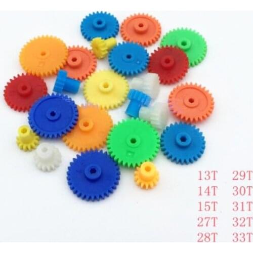 12 Pcs 13T/14T/15T/17T/27T/29T/33T Pinion Mini Plastic Gear for Tamiya Mini 4WD Car Model