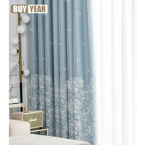 Nordic Minimalist Modern Master Bedroom Blackout Warm Girly Curtains Double-layer Gauze Girl Room Curtains for Living Room