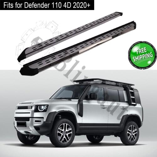Running board fits for L.and Rover Defender L663 4D 110 2020 2021+ side steps nerf bar car pedal side stairs side bar 2PCS