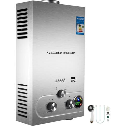 6L/8L/10L/12L/16L/18L LPG Hot Water Heater Propane Gas Tankless Instant Boiler With Shower Kit 4.8GPM