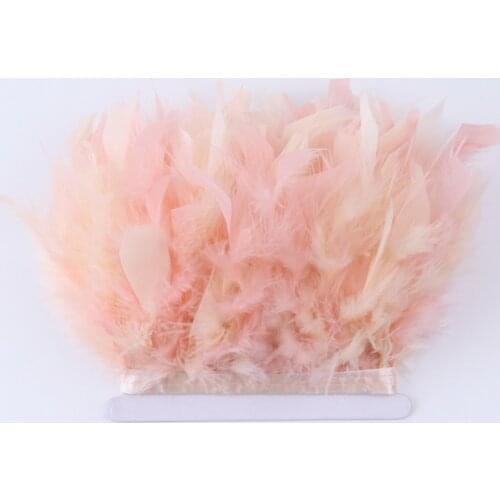2 Yard/lot 4-6 Inch Fluffy Marabou Turkey Feathers Trim Ribbon DIY Clothes Wedding Dress Decoration Feather For Crafts Wholesale
