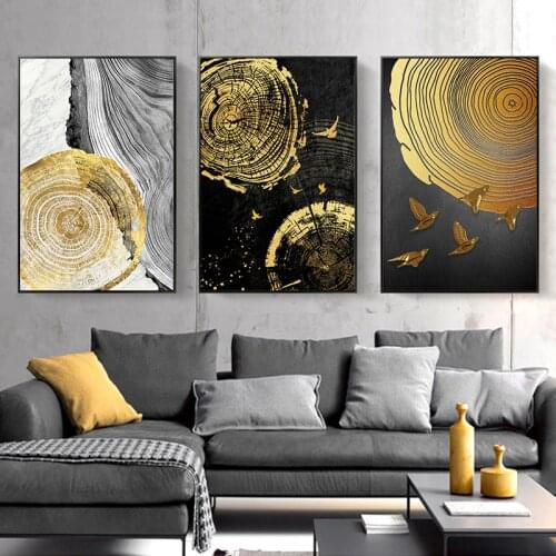 Modern Abstract Tree rings Picture Home Decor Nordic Canvas Painting Wall Art Luxury Minimalist Print and Poster for Living Room