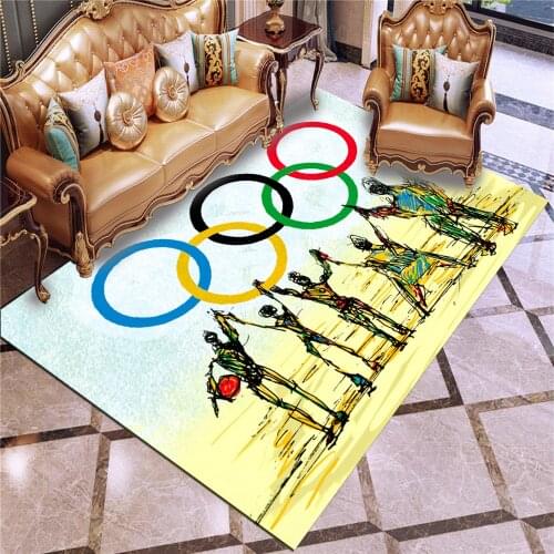 Nordic football sports carpet bedroom living room non-slip soft doormat childrens carpet room fluffy floor mat mat