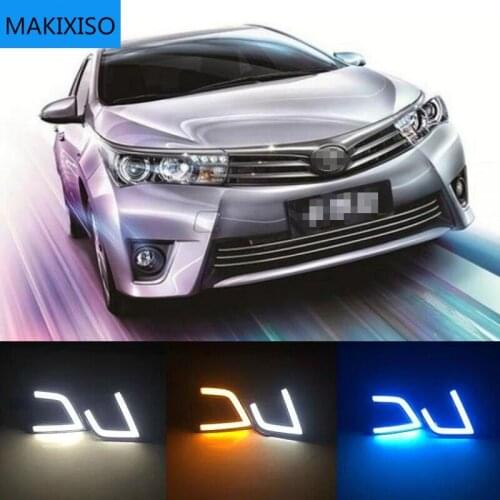 LED Daytime Running Light For Toyota Corolla 2014 2015 2016 Car Accessories Waterproof ABS 12V DRL Fog Lamp Decoration