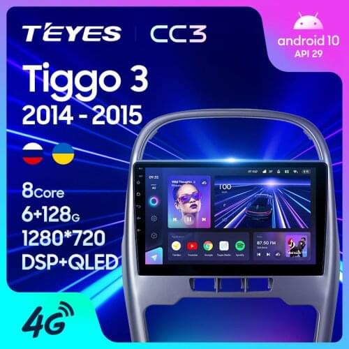 TEYES CC3 For Chery Tiggo 3 2014 2015 Car Radio Multimedia Video Player Navigation stereo GPS Android 10 No 2din 2 din DVD