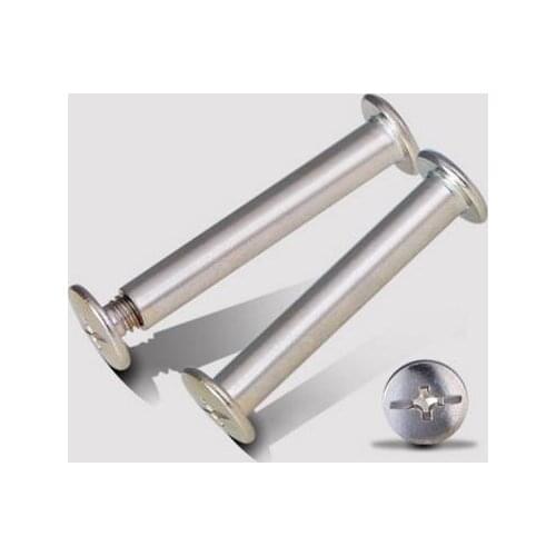 20pcs M5*6/8/10/12/15/18/20/25/30mm Nickel Plated Chicago Screws Cheap Snap Rivet Books Butt Screw Photo Album Binding Screw