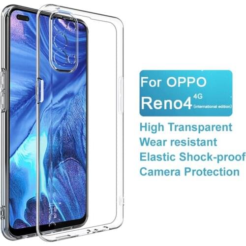 For OPPO Reno 4 4G Case IMAK UX-5 Shockproof Soft TPU Back Cover Case for OPPO Reno4 4G