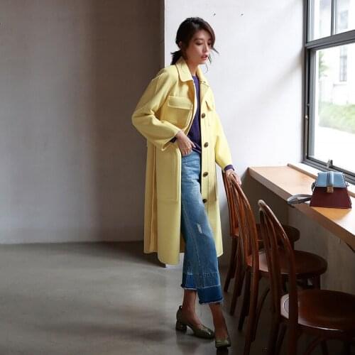 Wool Korean Solid New Winter Coat Women Jacket Fashion Woolen Ladies Coats Abrigos Mujer Invierno 2020 9622 YY946