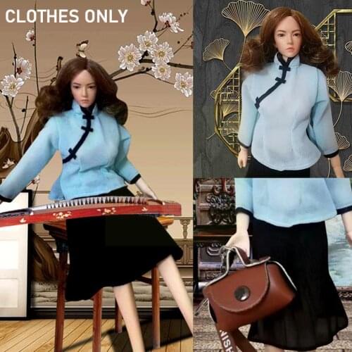 1/6 Female Fashion Dolls Clothes Sets Model Republic Wear Of Women Soldier For 30cm Toys Body China Uniform Figure Student S