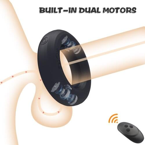 10 Frequency Vibration Penis Ring Remote Control Delayed Ejaculation Cock Ring Male Masturbator Sex Machine Adult Toys for Man