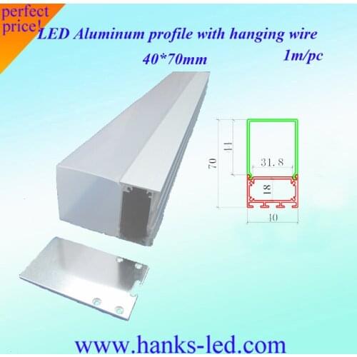 10pcs 1m led strip aluminum profile for 5050 5630 led rigid bar light with haning wire