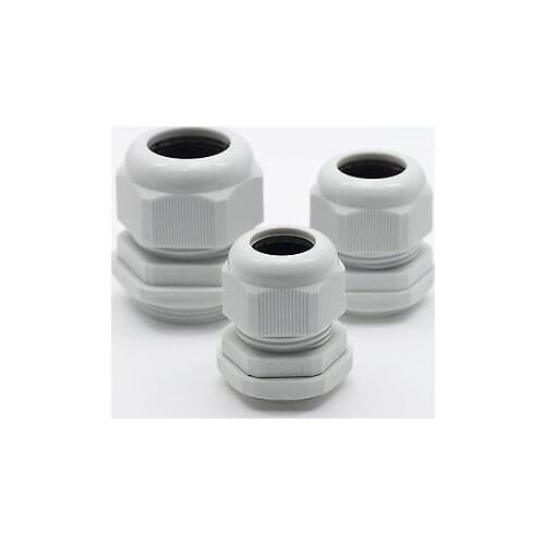 100x PG9 White/black Waterproof Connector Gland Dia. 4~8mm Cable