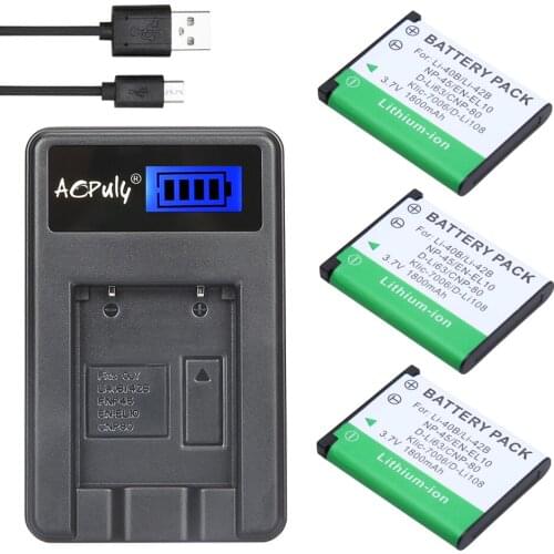 3pcs LI-40B LI 40B LI-42B LI 42B LI42B Battery + LCD USB Charger for Olympus for FUJIFILM fuji NP-45 NP 45 NP45 NP 45A 45B 45S