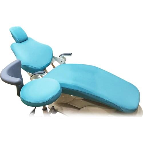 5 Colors 4pcs/set Elastic Fabric Dental Chair Cover Unit Washable Dustproof Dentist Stool Seat Backrest Pillow Cover Protector