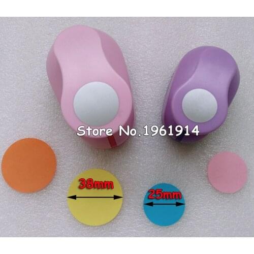 FreeShip 2pcs Circle(1pc 1.5" and 1pc 1")hole punch set Round EVA Foam/Paper Cutter Set Furador Scrapbook Shaped Craft Punches