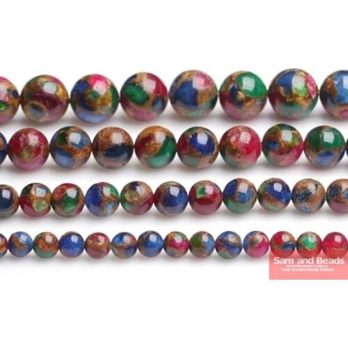 Free shipping Natural Colorful gold colored Nepal Stone Beads 16" 6 8 10MM Pick Size For Jewelry Making NBE05