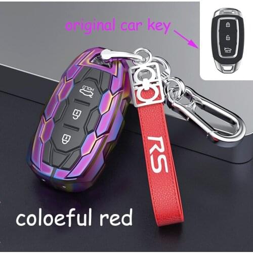 Car Key Case Accessories For Hyundai i30 Ix35 Solaris Azera Elantra Accent Santa Fe Verna 2017 2018 Cover