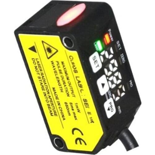 Digital display visible light small light spot high precision laser displacement sensor switching analog WY100N WY400N WY30N