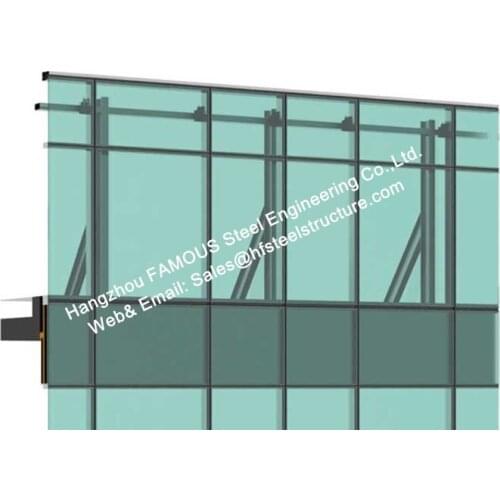 Photovoltaic Cells Ventilated Facade Curtain Wall Single Glass Polycrystalline or Single Crystal Component