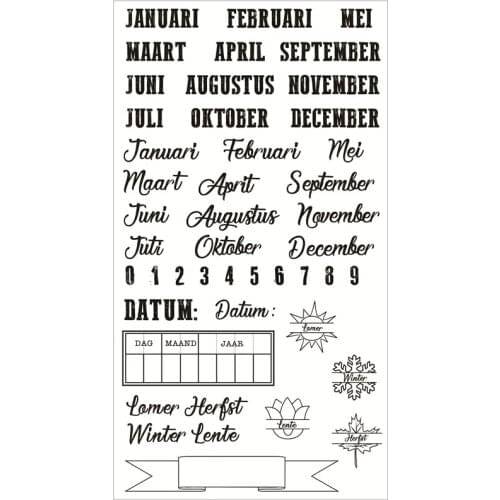 Dutch Clear Stamps for Scrapbooking Tampons Transparents Seal Background Stamp Card Making Diy Boy running