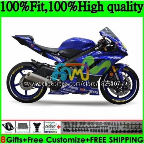 Injection OEM For YAMAHA YZF600 YZF R6 YZFR6 17 Movistar Blue 18 19 118BS.9 YZF 600 R 6 YZF-600 YZF-R6 2017 2018 2019 Fairings