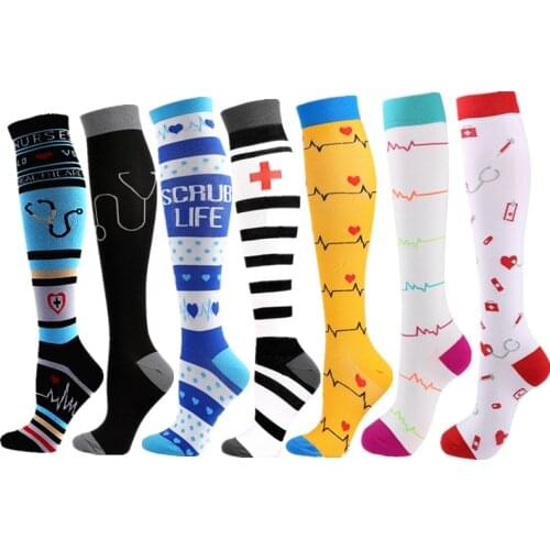 New Compression Socks Men Women Graduated Medical Edema Varicose Veins Nursing Unisex Outdoor Running Cycling Pressure Stockings