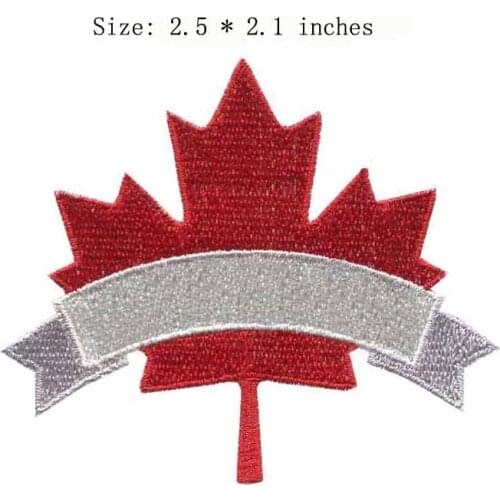 Red color maple leaf 2.5"wide for sons of anarchy jacket patches/Sport/Canada