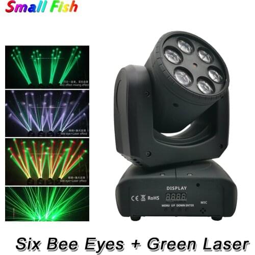 LED Six Bees Eyes 6X10W RGBW 4IN1 Moving Head Light DMX 512 Control Stage Effect Lighting For DJ Disco Party Dance Floor Clubs