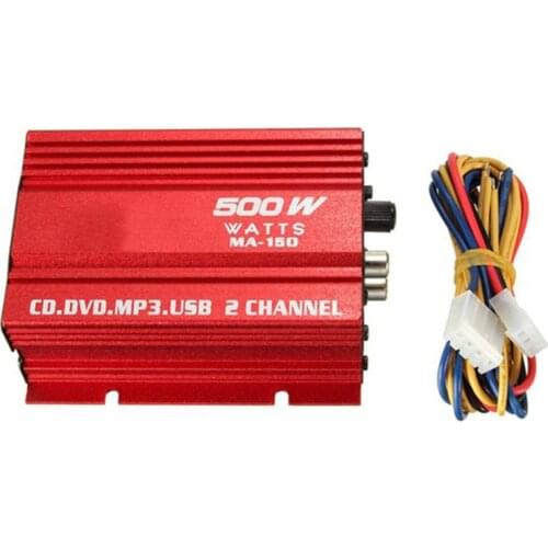 Mini Hi-Fi 18W 2 Channel Stereo Audio Amplifier For Car Auto Motorcycle E7CA