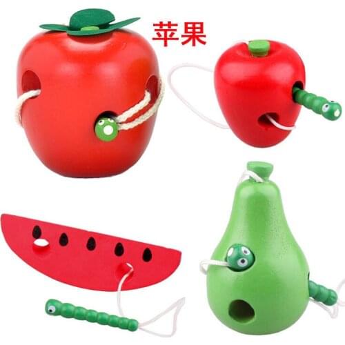 Montessori Toys Educational Wooden Toys Baby Children Fingers Flexible Training Science Twisting Worm Toy