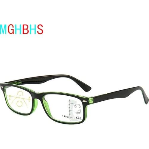 Progressive multifocal reading glasses men and women universal blue light radiation-proof reading glasses both near and far
