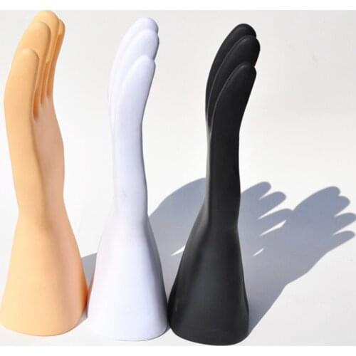 Male Mannequin Hand Plastic Stand Jewelry Display Holder Bracelet Watch Stand Welding Working Glove Display Four-Fingers Design