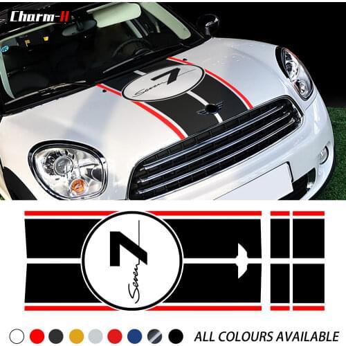 Car Body Kit Styling Bonnet Stripes Decals Trunk Rear Stickers for mini countryman r60 cooper s one jcw accessories