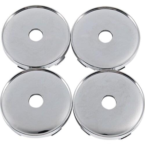 Set Of 4 Chrome Wheel Center Hub Cap Universal Car Plastic 60mm Tyre Trims