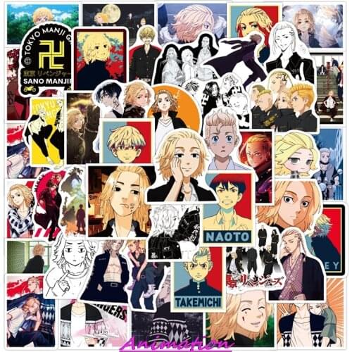 B 10/50pcs/pack Tokyo Revengers Japanese anime Cartoon Stickers For Skateboard Computer Notebook Car Decal Childrens Toys Etc