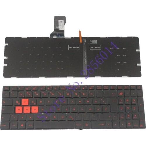 German Laptop Keyboard For ASUS GL502 GR black With backlight keyboard