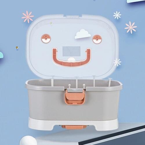 Portable Baby Bottle Rack Storage Box Organizer Dust Proof Drying Shelf Box Baby Milk Feeding Bottle Dryer Box Baby Accessory