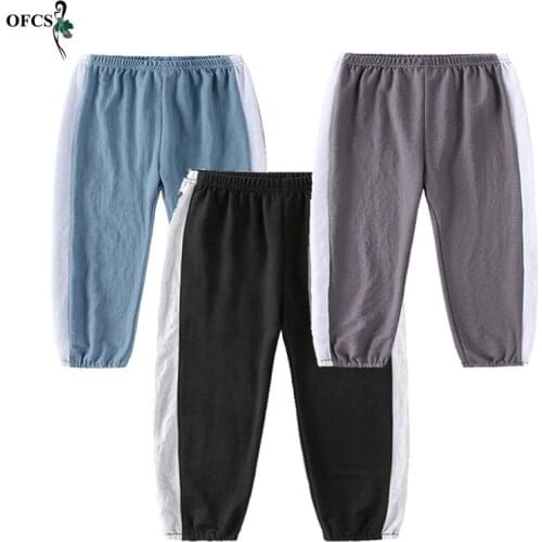 Selling 2-12 Yrs Cotton Linen Childrens Pants Baby Boys Girls Summer Harem Baggy Pants Kids Clothes Sweatpants Casual Trousers