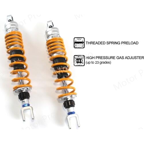 For Korea DAELIM S2 250 SQ250 250 XQ250 365mm /14 3/8" Motorcycle Adjustable Rear Shock Absorbers Suspension Street Vintage Bike