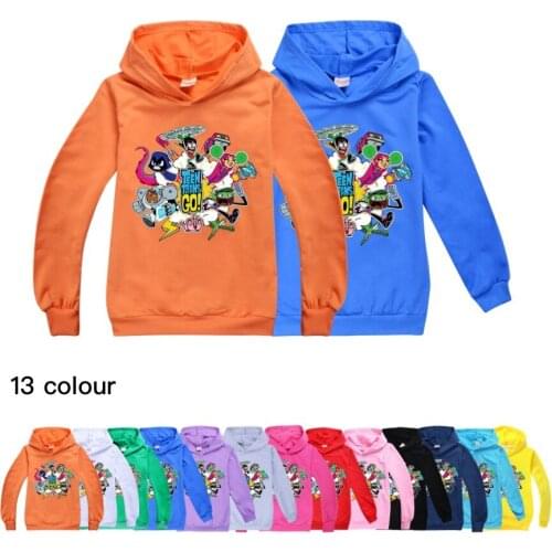 Boys Hoodie Teening Titans Go Kids Clothes Cartoon Robin Beast Boy Cyborg Starfire Baby Girls Hoodies Boys Sweatshirt Tops Tees