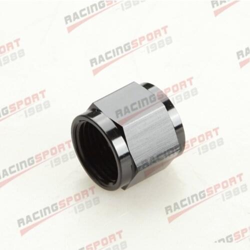 AN4 AN-4 To 1/4" Inch Tube Nuts Fitting Anodized Black Aluminum Alloy