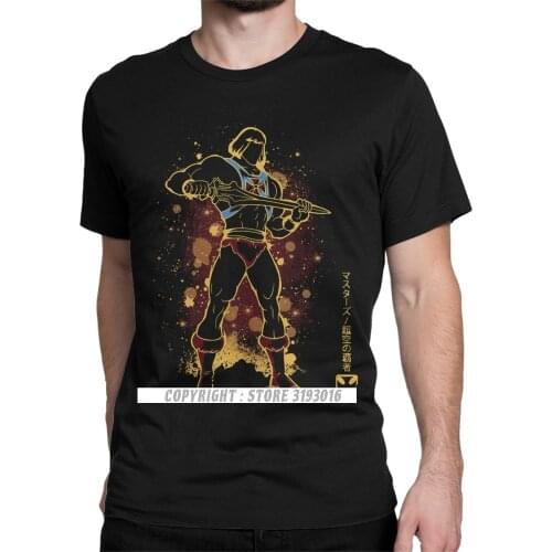 Funny Tshirt He-Man The Eternian Of The Universe Mens T Shirts Skeletor 80s She-Ra Beast Tee Camisas Pure Cotton