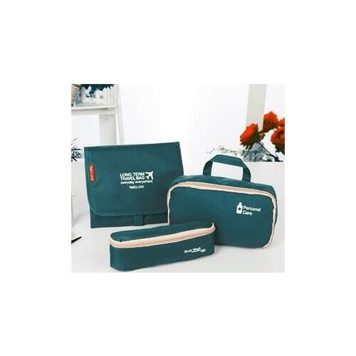 Ladies Travel Cosmetic Bag Hanging Foldable Toiletries Storage Bag Polyester Foldable Storage Nasal Washer Bathroom Toilet Bag