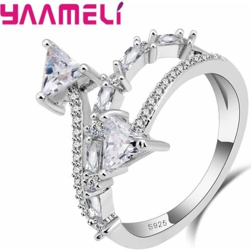 Real Ture Love Promise Rings for Women Female Gift Shiny Cubic Zircon Stone 925 Sterling Silver Wedding Propose Jewelry